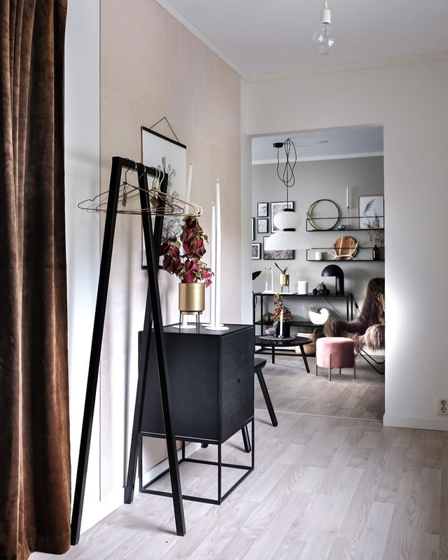 Loop Stand Hall Coat Hanger, Black from HAY | RoyalDesign.co.uk