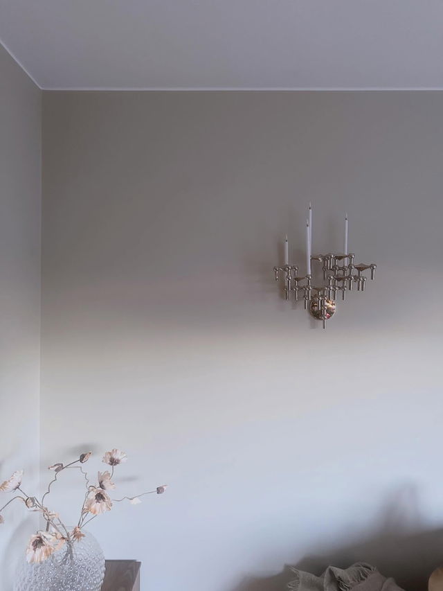 Stoff Nagel Candlestick Chrome + Wall Mount