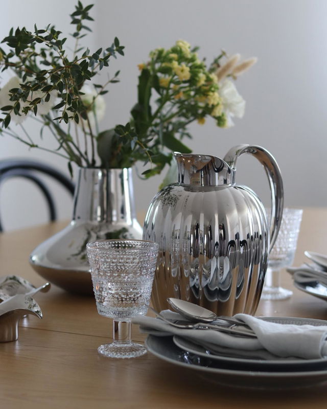 Bernadotte Karaffe 1,6 L Edelstahl von Georg Jensen