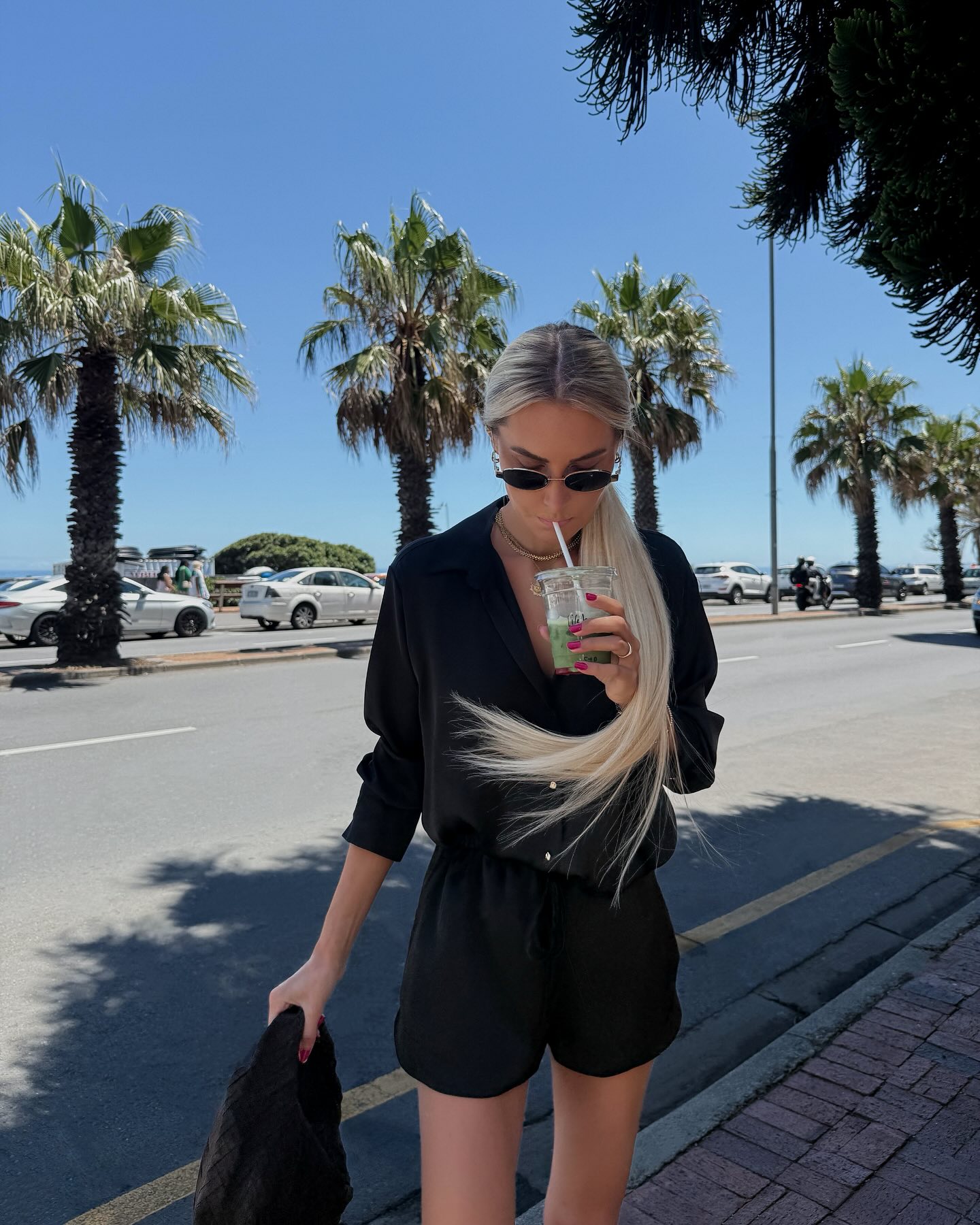 Photo #11 from annisofiagerlach with the caption: cape town mornings 🌞 nicetomatcha.sa 
.
.
.
#zara #ootd #fashion #style #love #blonde #black #white #streetstyle #europe #happy #germany #inspo  #denim #berlin #outfit #daily #travel #matcha #seapoint #capetow. #inspiration #sneaker #summer #southafrica #vibe #hm